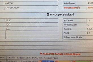 İSTANBUL KARTAL YUNUS MAH SATILIK ARSA